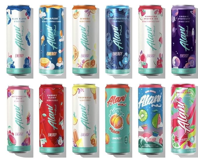 Alani Nu Energy Drink Variety Pack, 12 Fl Oz (Pack of 12) (Variety Pack)