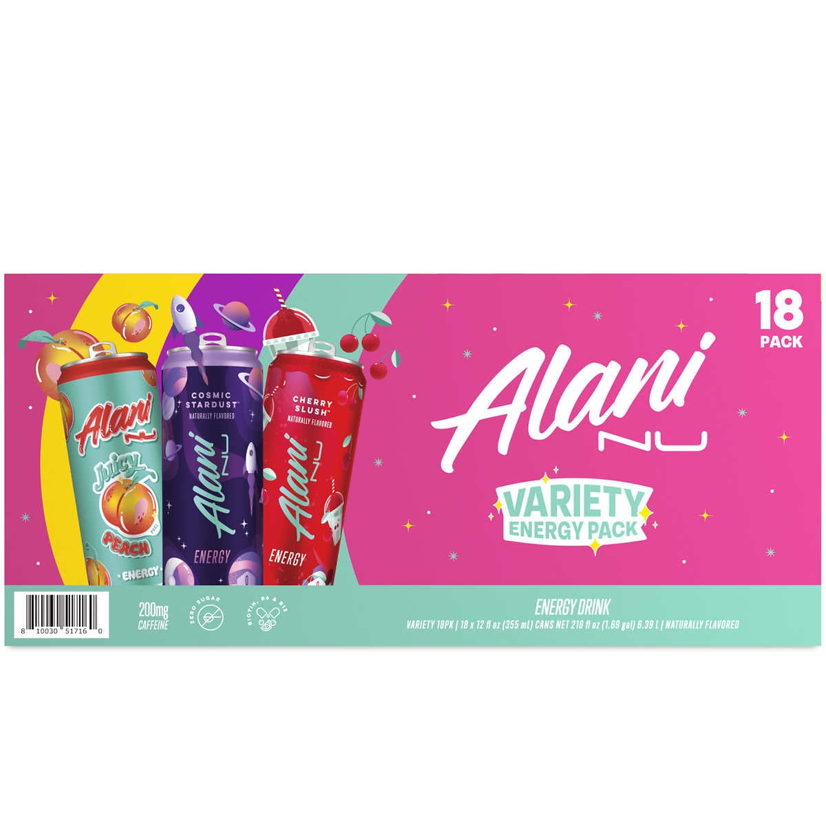 Alani Nu Energy Drink Variety Pack, 12 Fluid Ounce (Pack of 18