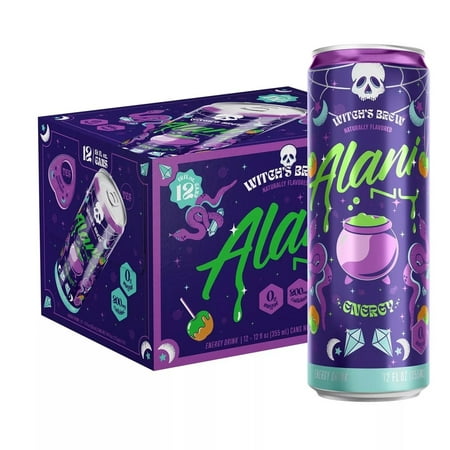 Alani Nu Sugar Free Energy Drink, Witch's Brew, 12 fl oz, 12 Pack, Cans, 200mg Caffeine