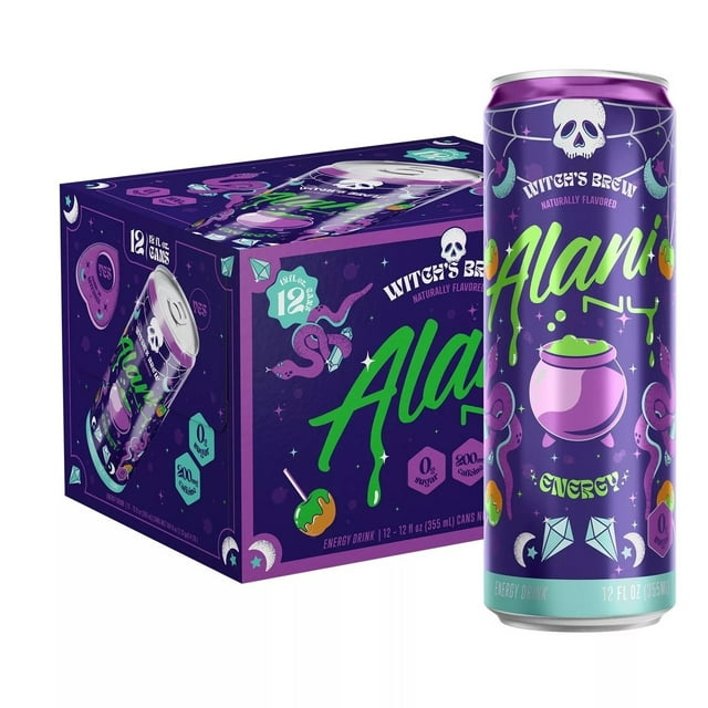Alani Nu Fast Energy Drink, Zero Sugar, B Vitamins, Witch