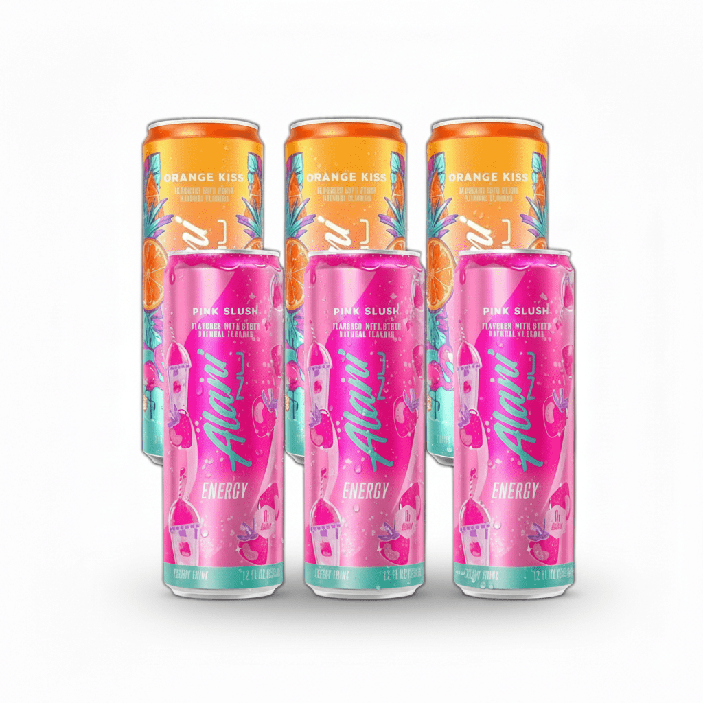 Pink Zero Cal Alani Nu Energy Drinks Pink Slush & Orange Kiss Flavor Zero Suger, Low ...