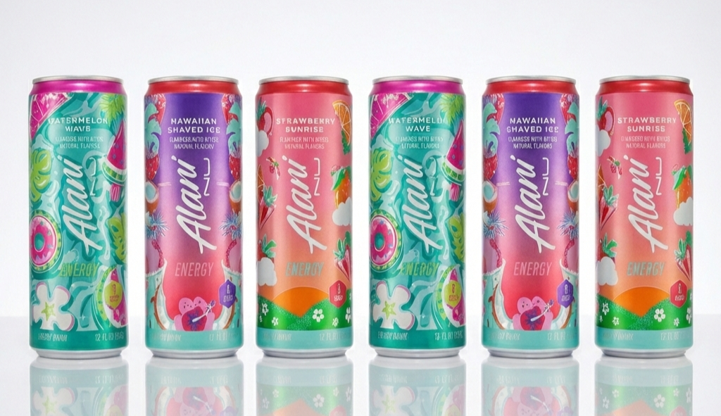Alani Nu Energy Drinks Strawberry Sunrise, Watermelon Wave, Hawaian Shaved Ice Variety Pack | Sugar Free, Low Calorie Energy Drinks 6 Cans Total (12 fl oz Each) 6 Pack