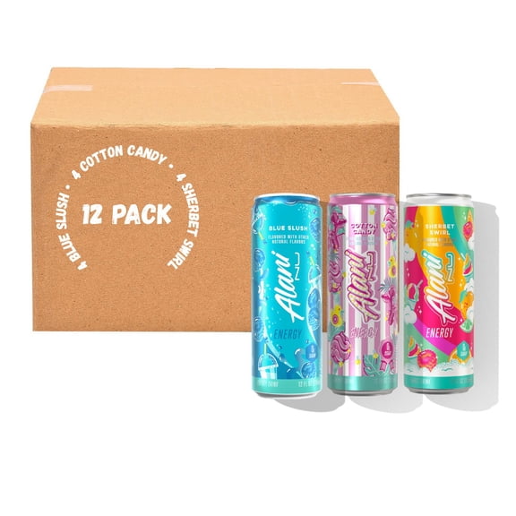 Alani Nu Energy Slush Variety Pack 12 Fluid Ounce (pack of 12 )