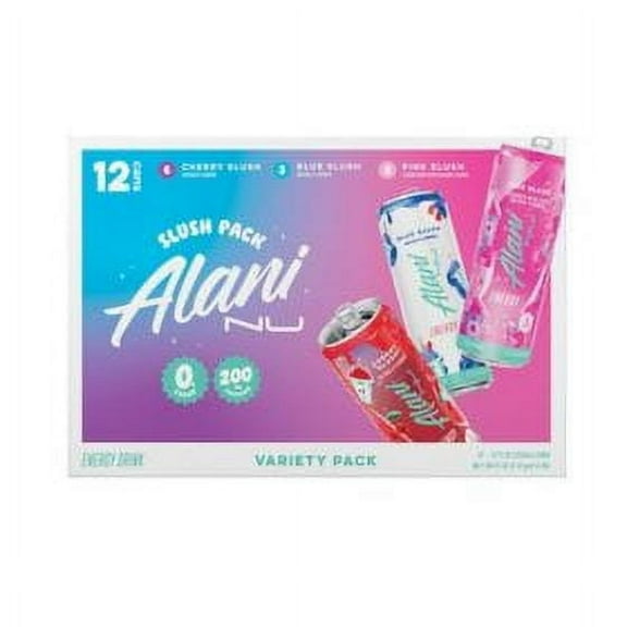 Alani Nu Energy Slush Variety Pack,12 fl. oz, 12 count..pack of 2