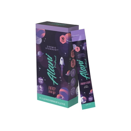 Alani Nu Energy Sticks, Cosmic Stardust, 10 Count, 200mg Caffeine, Zero Sugar