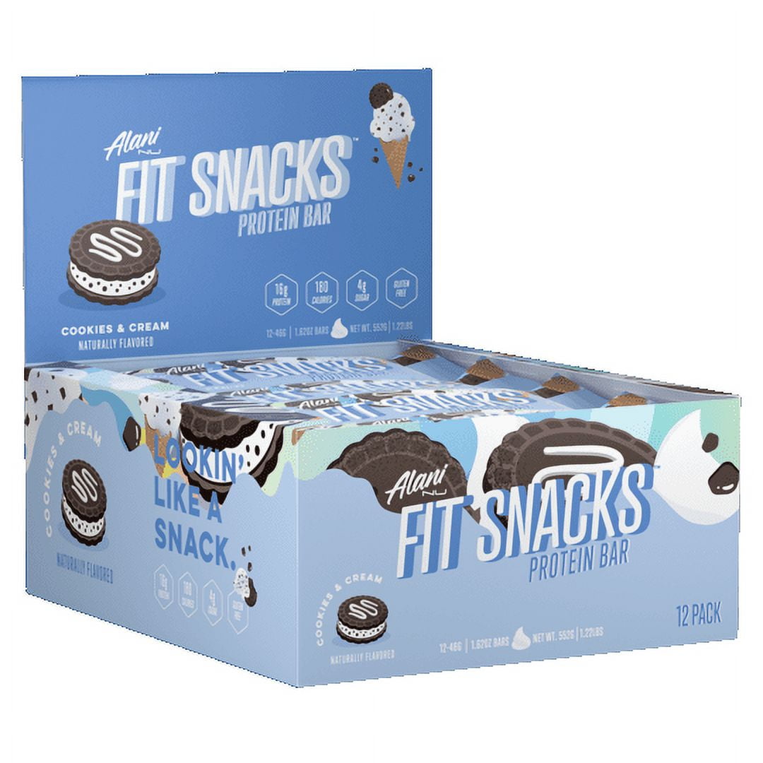 Alani Nu Fit Snack Protein Bar, GlutenFree Bars, 16g Protein, Low