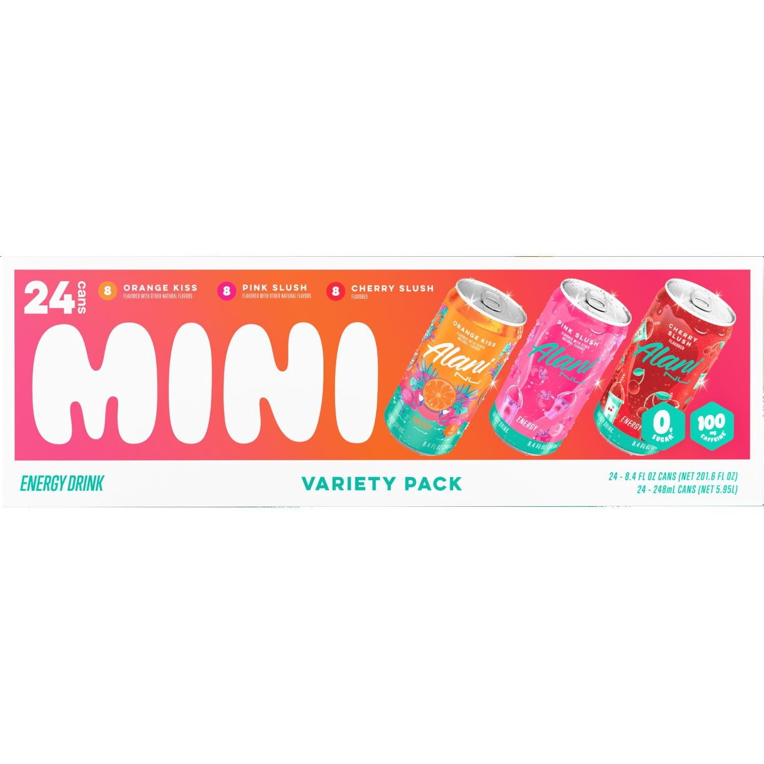 Alani Nu Mini Energy Drink Orange, Pink & Cherry Slush Variety