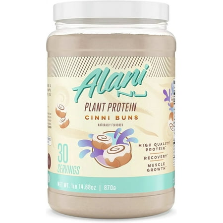 Alani Nu Plant Based Protein Powder (Vegan), Cinni Buns, 30.68 Oz (30 Servings)
