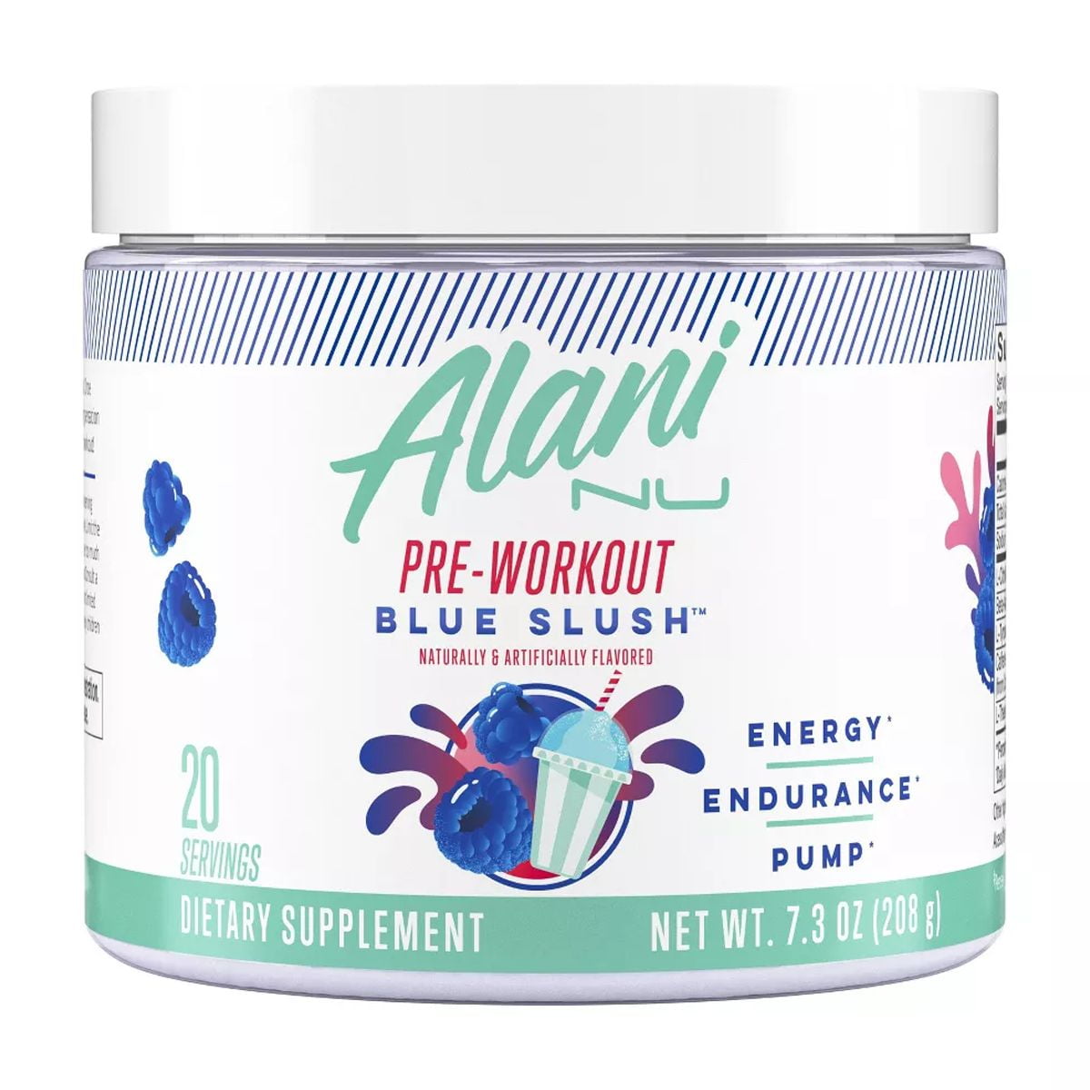 Alani Nu Pre-Workout Energy Supplement Powder Vegan - Blue Slush