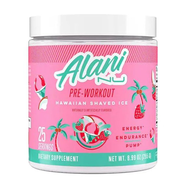 Alani Nu PreWorkout Hawaiian Shaved Ice, 200mg of Caffeine, and Amino