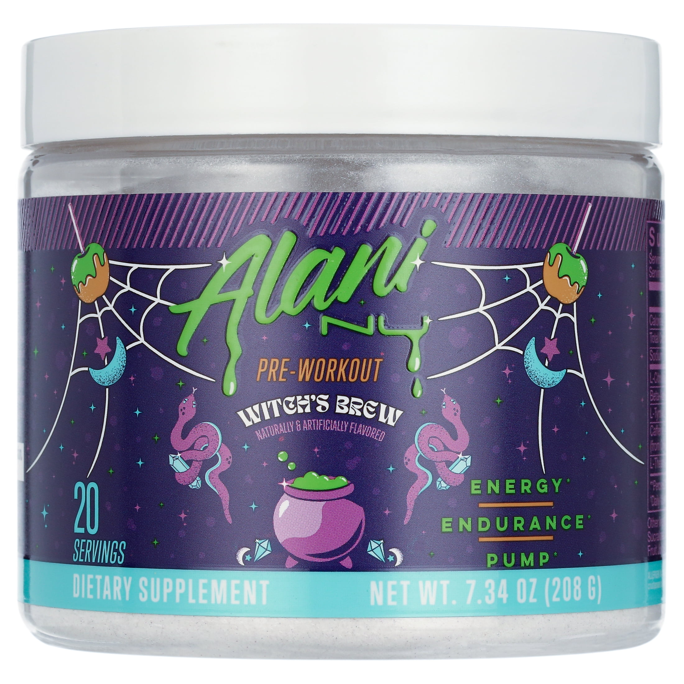 Alani Nu PreWorkout Powder, Witch's Brew, 7.69oz, 20 Servings