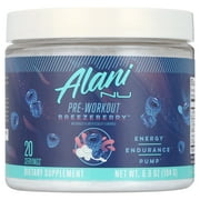 Alani Nu Pre-Workout Powder, Breezeberry, 20 Servings, 200mg Caffeine