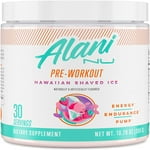 Alani Nu Pre Workout Powder Hawaiian Shaved ICE, Amino Energy Boost, Endurance Supplement, Sugar Free, 200mg Caffeine, L-Theanine, Beta-Alanine, L-Citrulline, 30 Servings