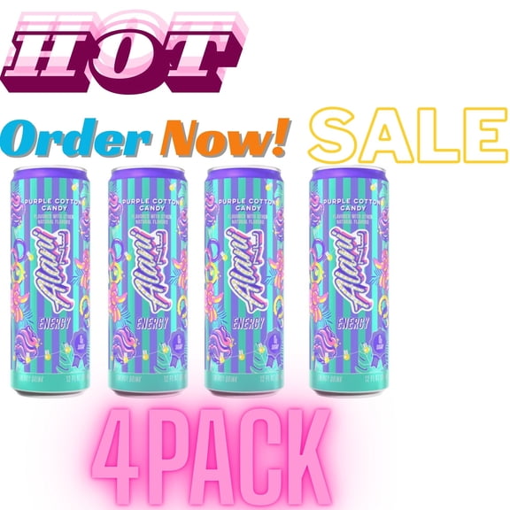 Alani Nu Purple Cotton Candy Sugar Free Energy Drink 4Pack
