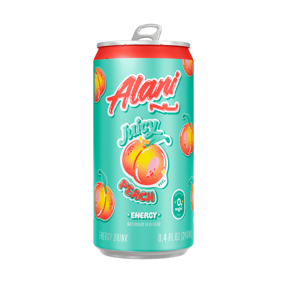 Alani Nu Sugar-Free Energy Drink, 8.4oz Juicy Peach-Pack Of 6