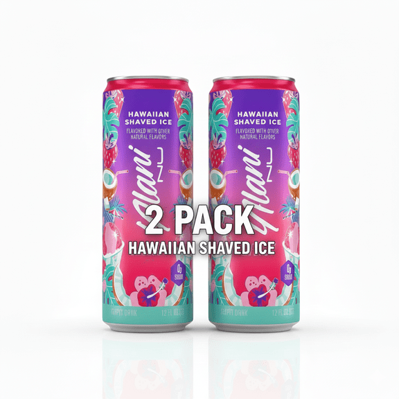 Alani Nu Sugar Free Energy Drink, Hawaiian Shaved Ice, 12 fl oz, 2 Pack, Cans, 200mg Caffeine