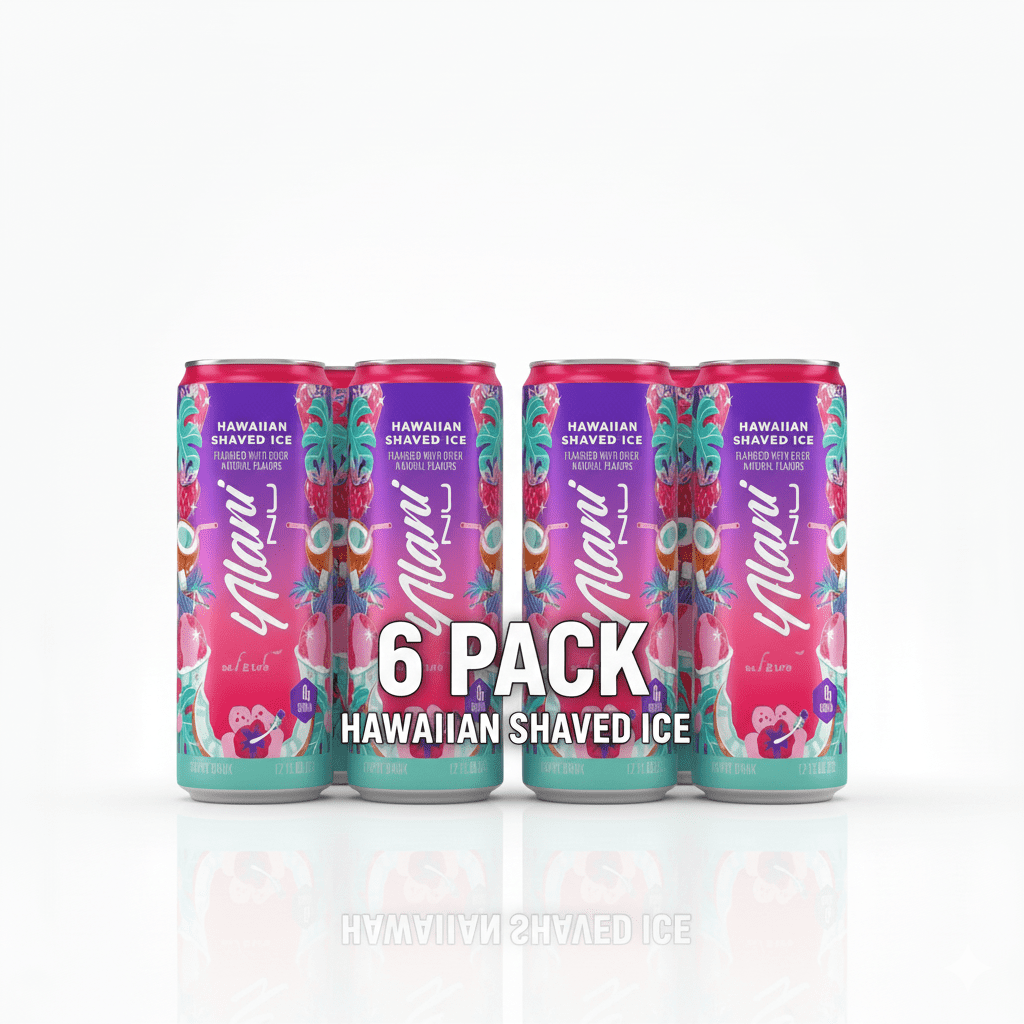 Alani Nu Sugar Free Energy Drink, Hawaiian Shaved Ice, 12 fl oz, 6 Pack, Cans, 200mg Caffeine