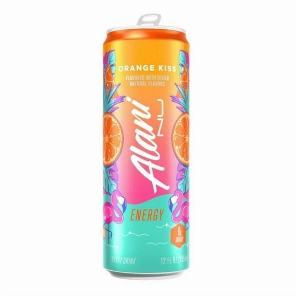 Alani Nu Sugar Free Energy Drink, Orange Kiss, 12 fl oz, Can, 200mg Caffeine-2Pack