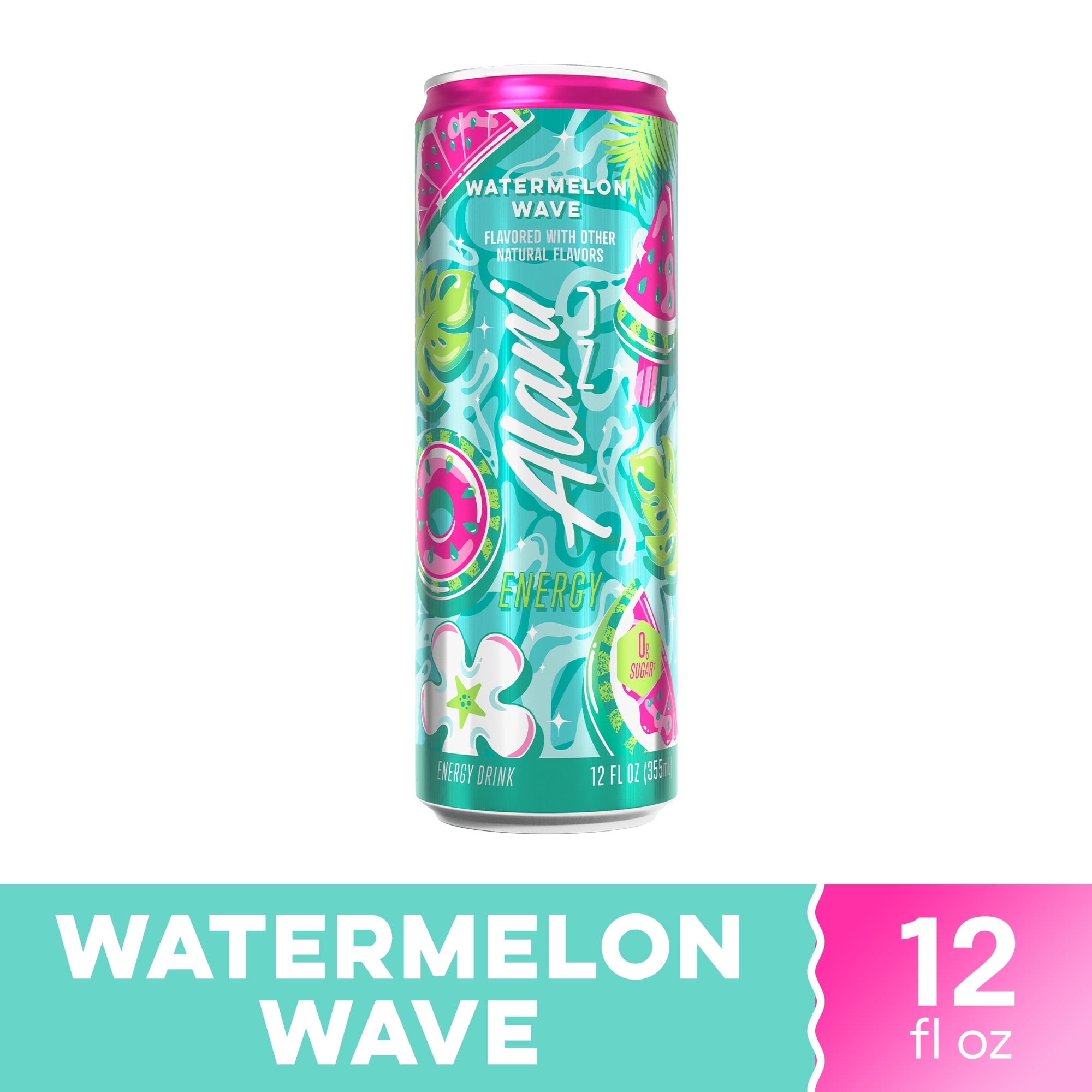 Alani Nu Sugar Free Energy Drink, Watermelon Wave, 12 fl oz, Can, 200mg Caffeine