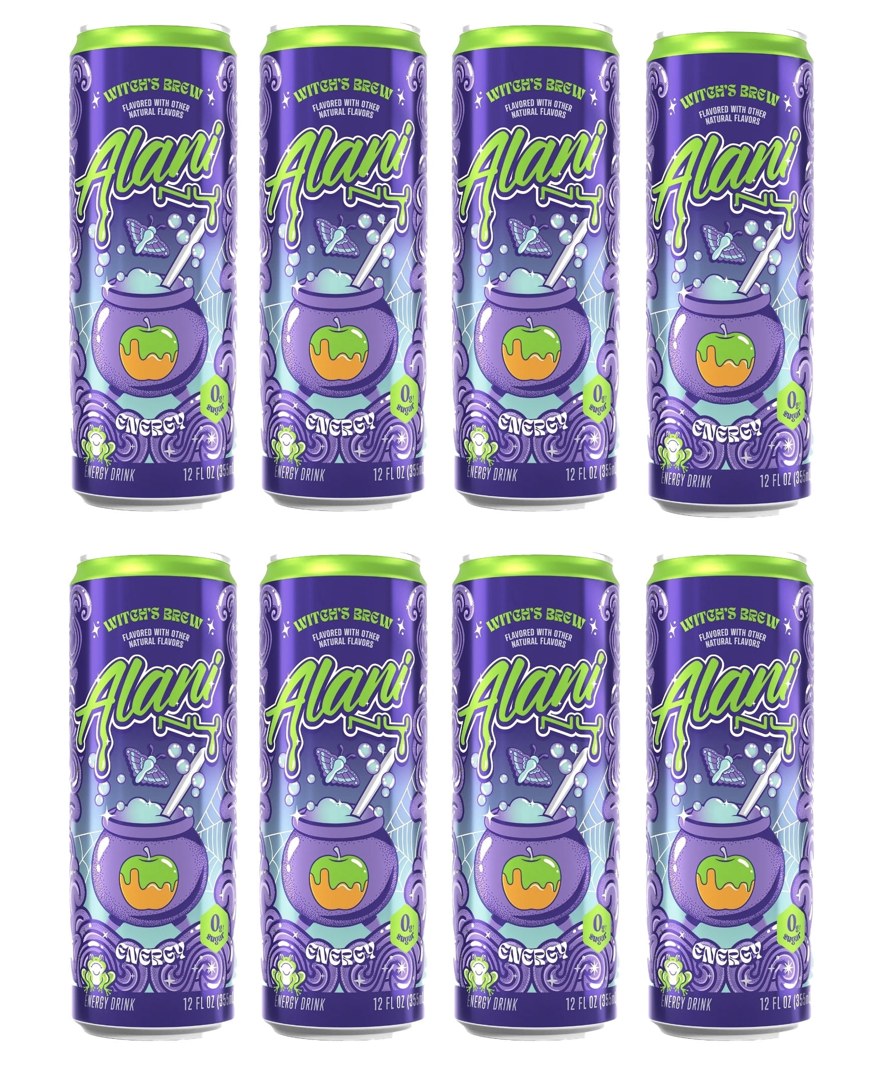 Alani Nu Bebida Energética sin Azúcar, Witch's Brew 12 fl oz, Paquete de 8