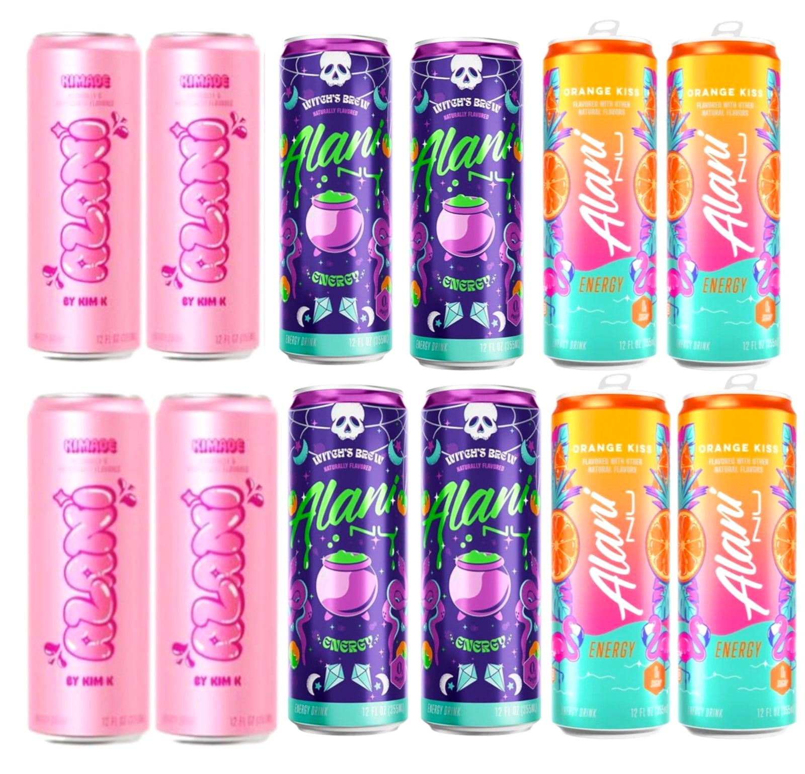 Alani Nu Sugar Free Energy Drinks 12 ounce Cans (3 Flavor Variety