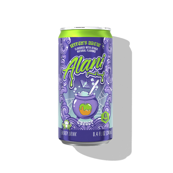 Alani Nu Sugar Free Mini Energy Drink, Witch's Brew Flavor, 8.4 fl oz Single Can, 100mg Caffeine