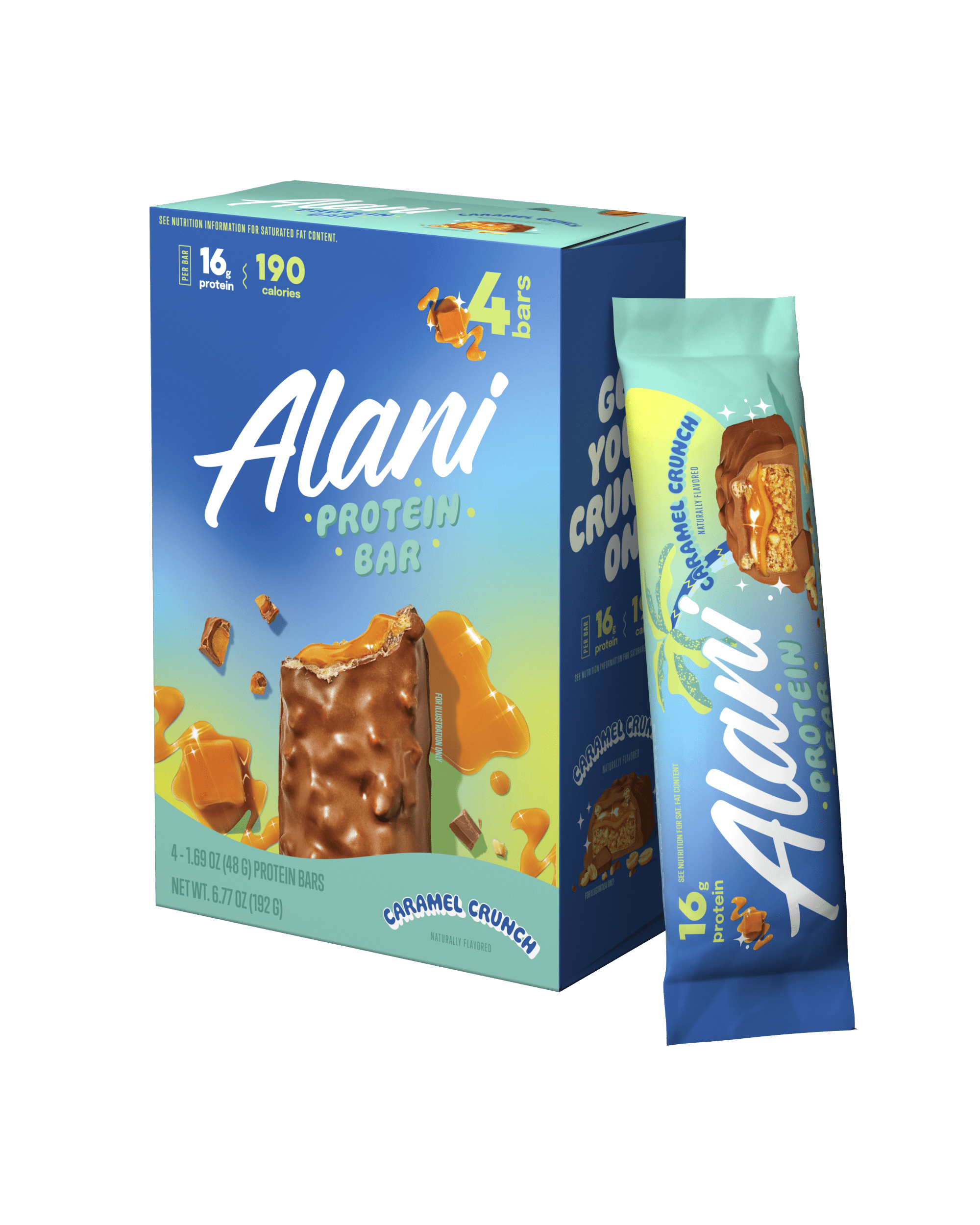 Alani Nu Supplements Alani Protein Bar Caramel Crunch 4pk