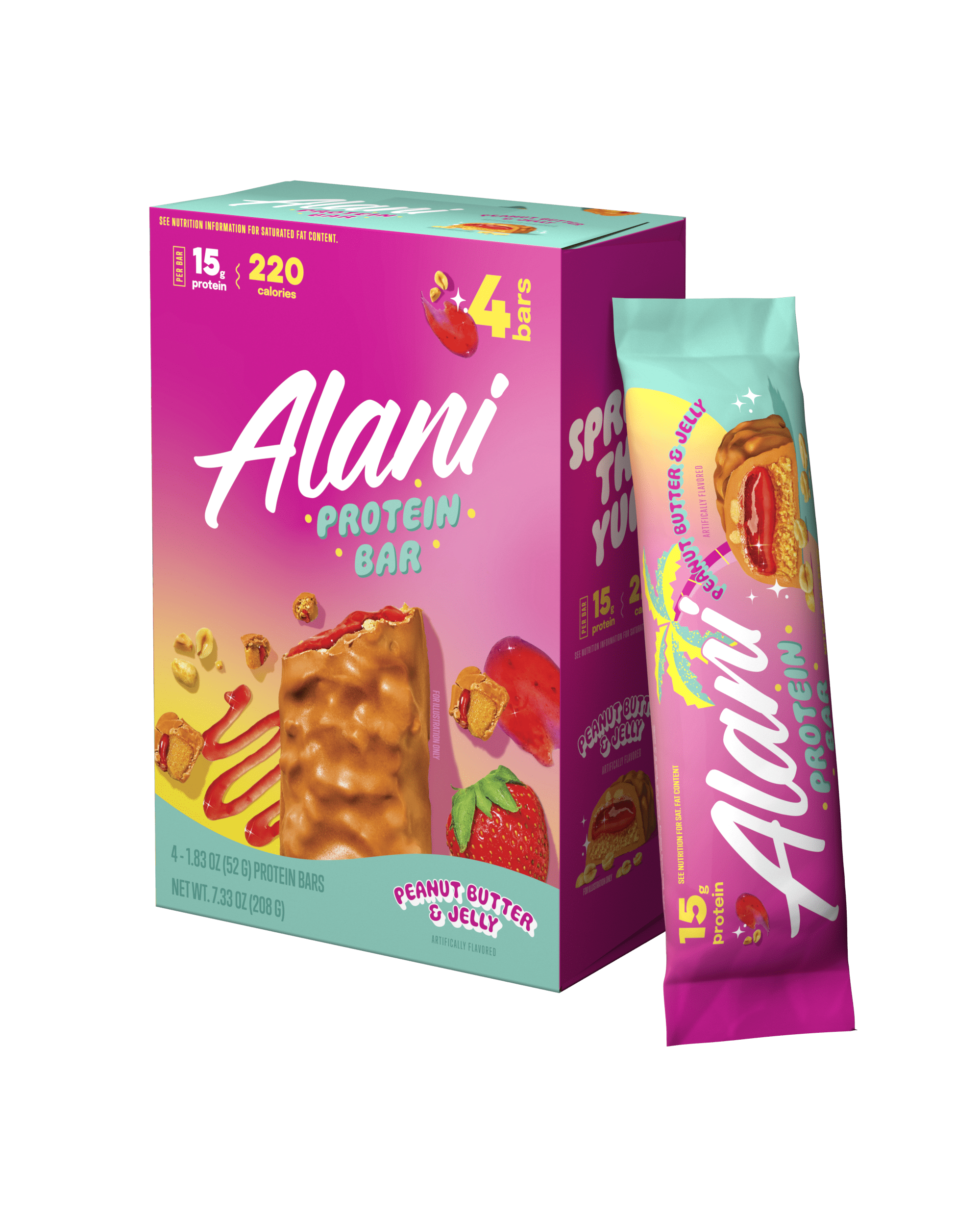 Alani Nu Supplements Alani Protein Pb & Jelly Bar 4pk