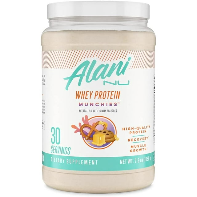 Alani Nu Whey Protein Powder Munchies 23g Protein with Low Sugar