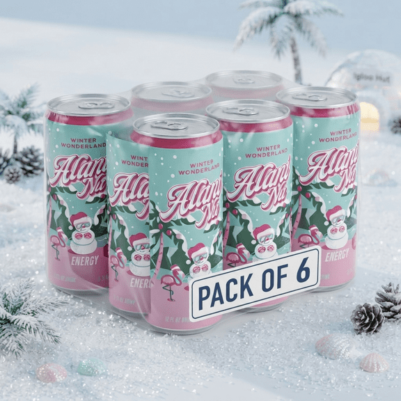 Alani Nu Winter Wonderland Energy Drink, 12 fl oz Cans, 6 Pack