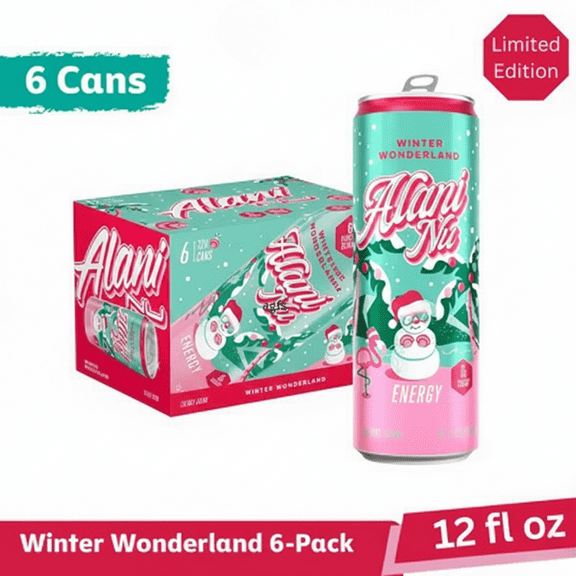 Alani Nu Winter Wonderland Energy Drink Limited Edition, 12 fl oz 06-Pack