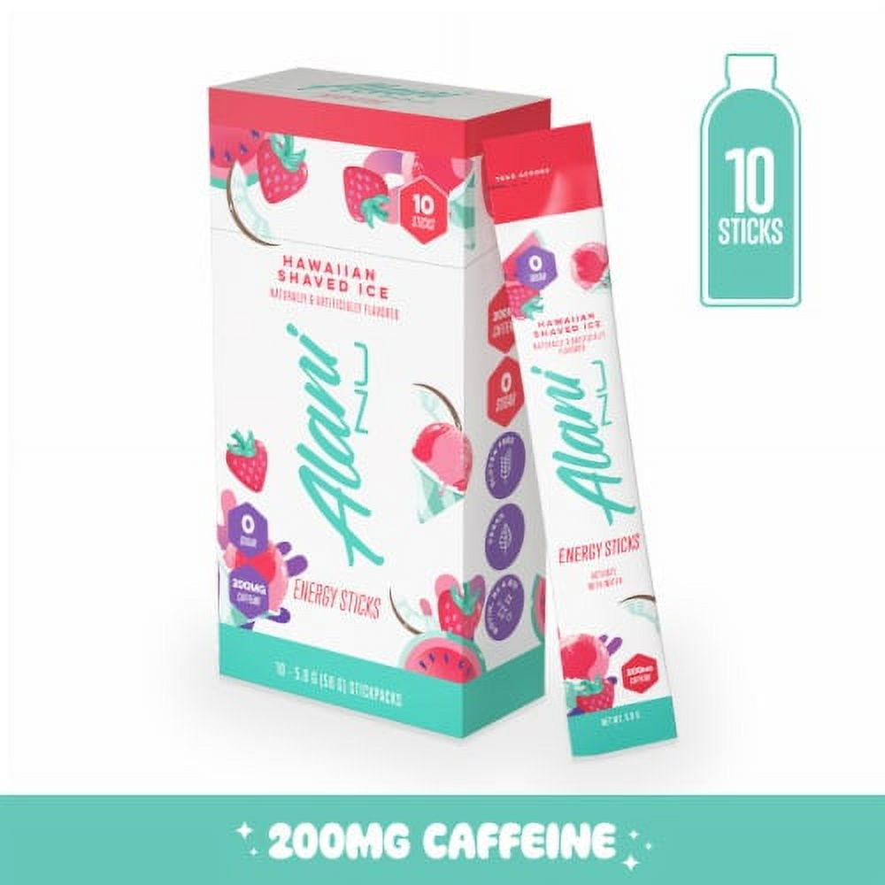 Alani Nu Zero Sugar Hawaiian Shaved Ice Energy Drink Mix Packets