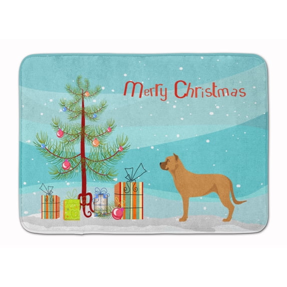Alano Espanol Spanish Bulldog Christmas Machine Washable Memory Foam Mat