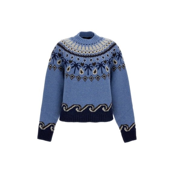 Alanui Light Blue Sweet Winter Nordic Sweater (Women's)