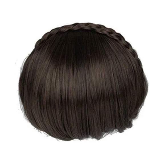 Braid Hairband Synthetic Bangs Heat Bangs Hair Extensions For Lady,Wavy Wig