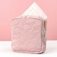 thumbnail image 1 of Alaparte Compact Quilted Makeup Bag - Cute and Multifunctional for Travel, Holds Cosmetics and Menstrual Products - Small Size for Handbag, 1 of 6