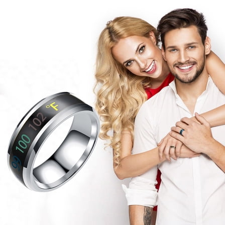 ,Fashion New Physical Intelligent Temperature Couple Ring Mood Display Ring 8mm,Advanced Skin Care Products