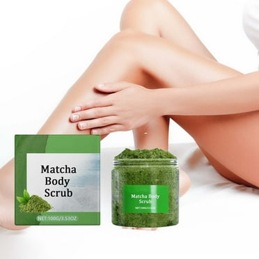 Alaparte,Matcha Sea Salt Scrub Exfoliates Dead Skin Deeply Hydrates Softens Nourishes and Tightens Skin 100ml for Smooth Healthy and Radiant Glow,Scrubs for Women