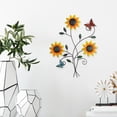 thumbnail image 1 of Alaparte Metal Sunflower Wall Decor with Butterfly Colorful Outdoor Wall Art Fence Decorations for Patio Metal Flowers Wall Hanging Ornament for Garden Porch Living Room Balcony Farmhouse, 1 of 5