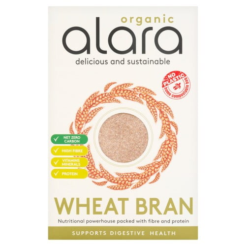 Alara Organic Wheat Bran 650g, British Import (Pack of 3)