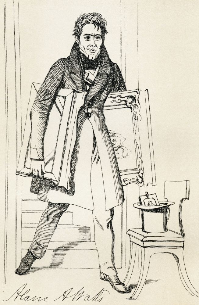 Alaric Alexander Watts 1797-1864 English Poet And Journalist From The Maclise Portrait Gallery Published 1898 Canvas Art - Ken Welsh Design Pics (12 x 19)