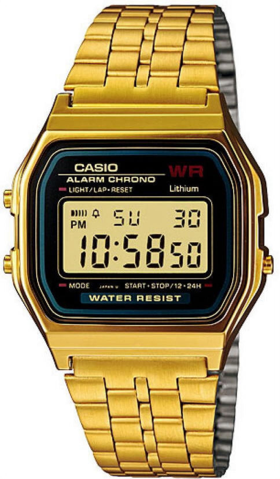 CASIO A159WGED-1 ゴールド デジタル腕時計 Alarm-Chrono-by-Casio-