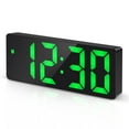 thumbnail image 1 of Alarm Clock, AMIR Digital Alarm Clock Temperature Display Brightness Adjustable Voice Control Snooze Function Clock for Kids Elderly Bedroom Living Room Bedsides Green, 1 of 9