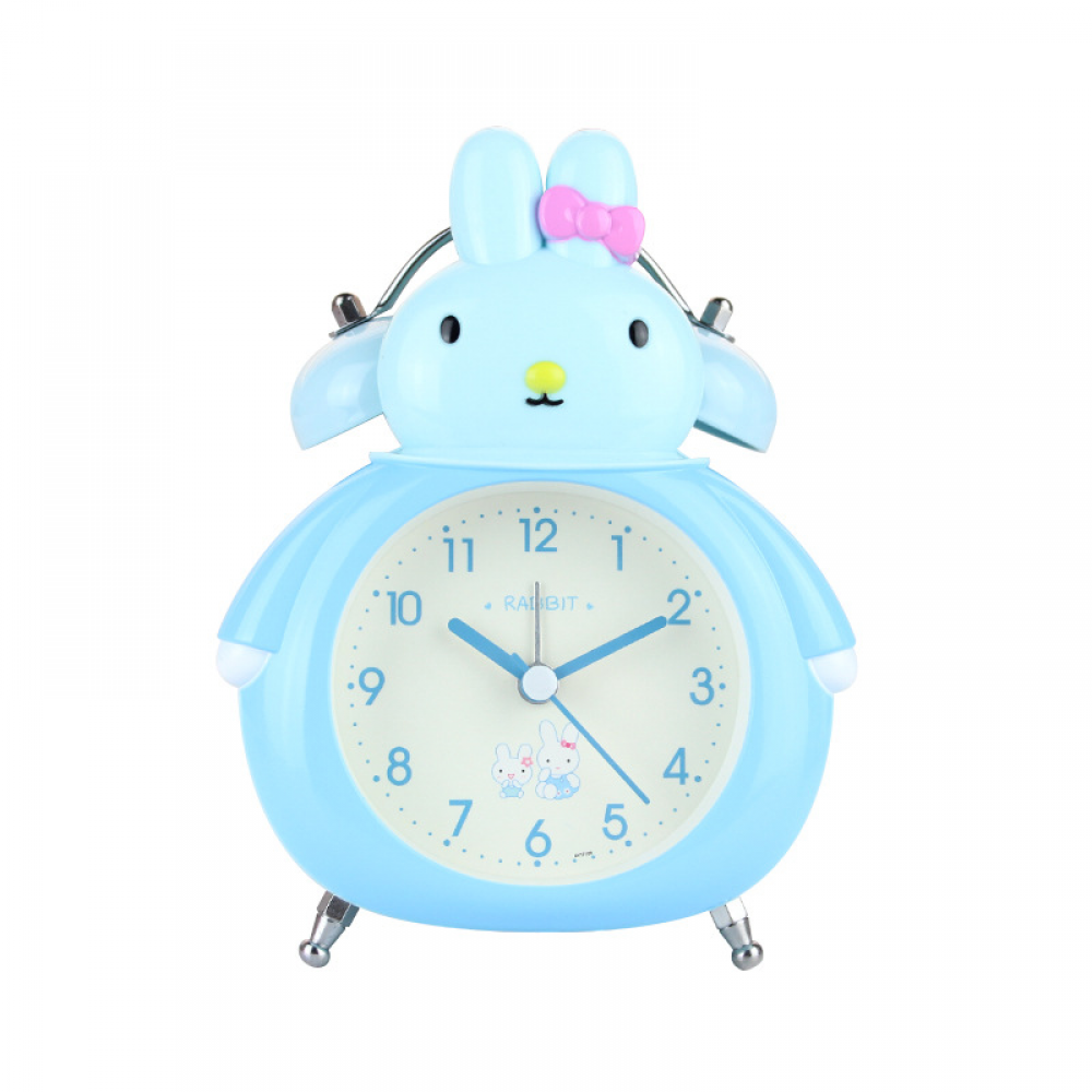 Alarm Clock, Analog Metal Rabbit Alarm Clock , Student Home Decoration 