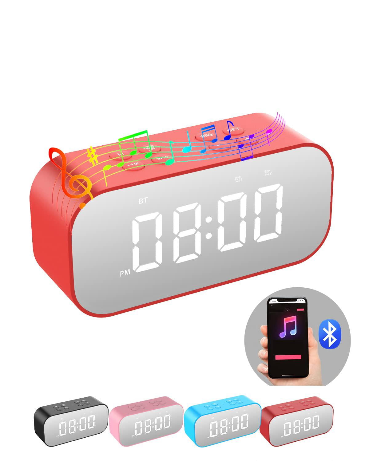 Alarm Clock for Bedroom/Office,Digital Clock with Bluetooth Speaker
