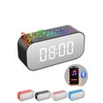 thumbnail image 1 of Alarm Clock with Bluetooth Speaker for Heavy Sleepers Adults,Digital Clock for Bedroom,Dual Alarms with Mirror LED Display,USB Charger,Ok to Wake Up for Kids,Teens (Black), 1 of 7