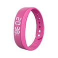 thumbnail image 1 of Alarm Clock Bracelet With Silent Vibration Wake-Up System, No Snooze Function Unisex Smartwatch, Designed For Deep Sleepers With Accurate Time Display, Lightweight Silicone,Pink, 1 of 4