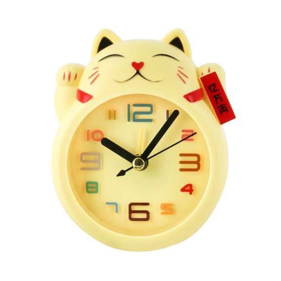 Alarm Clock Creative Lucky Cat Alarm Clock Mini Table Decoration Student Cute Plastic