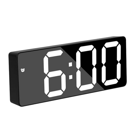 Alarm Clock Digital Battery Powered Travel Alarm Clocks Powered Non Ticking With Snooze Temperature Date Time Brightness Adjustable For Kids Adults Clock Home Decor