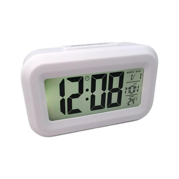 Alarm Clock Digital Display Battery Operated Snooze Design Night Colors Jahhsay®